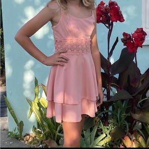 Pink spaghetti strap dress